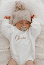 Load image into Gallery viewer, Long Sleeve Personalised Bubble Romper - Milk