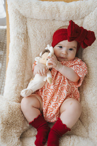 Candy Heart Slouch Romper - Pink & Red