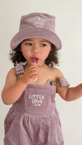 Corduroy 'Little Love Club' Overalls - Purple