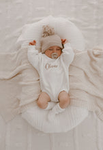 Load image into Gallery viewer, Long Sleeve Personalised Bubble Romper - Milk