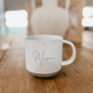 PRE ORDER 'Mama' Two Sided Crafted Speckled Ceramic Mug - Est Dispatch Early-Mid August