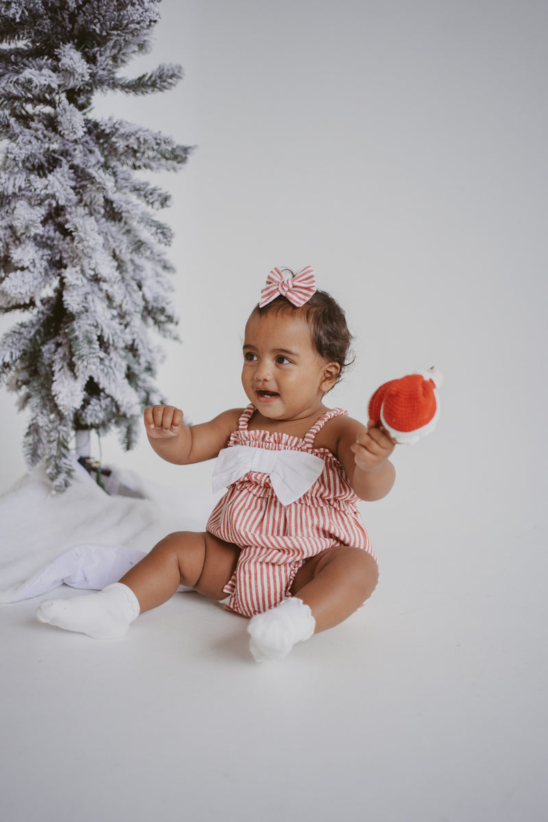 Candy Stripe Bow Romper – Blossom and Pear