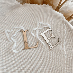 Letter Monogram Acrylic Bauble