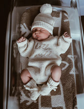 Load image into Gallery viewer, &#39;Hello World&#39; Chunky Knit Romper &amp; Beanie Bundle