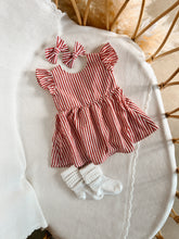 Load image into Gallery viewer, Candy Stripe Bow Dress