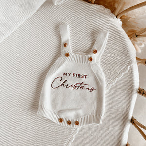 'My First Christmas' Singlet Knit Romper