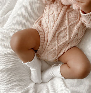 Cable Knit Long Sleeve Romper (2 Colours)