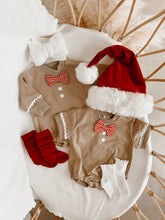 Load image into Gallery viewer, Gingerbread Long Sleeve Bubble Romper