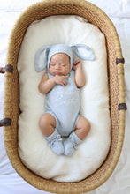 Load image into Gallery viewer, &#39;My First Easter&#39; Singlet Knit Romper Bundle - Powder Blue