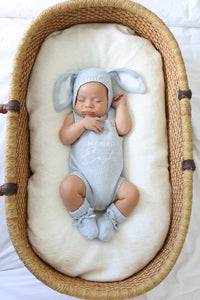 'My First Easter' Singlet Knit Romper Bundle - Powder Blue