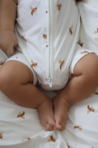 Short Sleeve Bamboo Growsuit & Beanie Bundle - Honey Bee