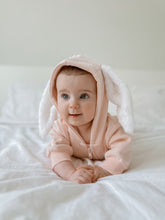 Load image into Gallery viewer, &#39;Little Bunny&#39; Hoodie Zip Romper - Pink