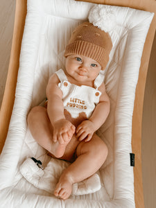 Little Pudding Singlet Knit Bundle - Beanie & Booties (PRE ORDER size NB Est dispatch late October)