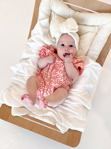 Candy Heart Slouch Romper - Pink & Red