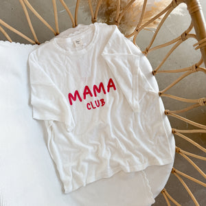 'Mama Club' Tee - Red & White