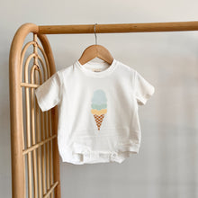 Load image into Gallery viewer, Blue Scoop Ice Cream Slouch Romper