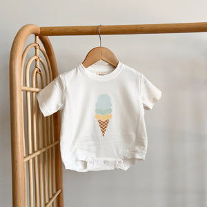 Blue Scoop Ice Cream Slouch Romper