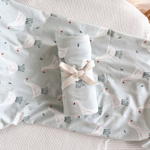 Bamboo Swaddle - Puddle Duck - PRE ORDER - Est. Dispatch Date Early June