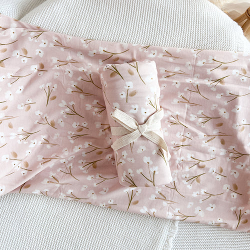 Bamboo Swaddle - Blushing Blooms - PRE ORDER - Est. Dispatch Date Early May