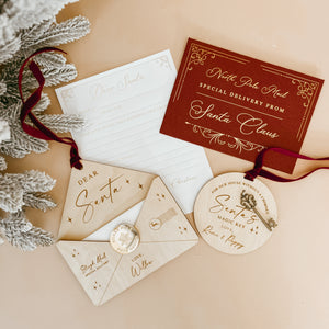 'Dear Santa' Wooden Letter Envelope - Non Personalised