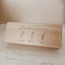 Load image into Gallery viewer, Personalised Wooden Jewellery Box