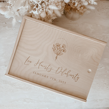 Load image into Gallery viewer, Wooden Personalised Baby Keepsake Box *