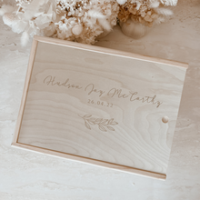 Load image into Gallery viewer, Wooden Personalised Baby Keepsake Box *