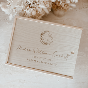 Wooden Personalised Baby Keepsake Box *