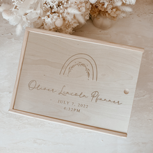 Load image into Gallery viewer, Wooden Personalised Baby Keepsake Box *