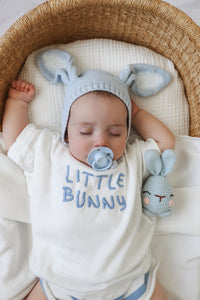 'Little Bunny' Oversized Tee - Blue