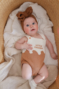 'Little Pudding' Singlet Knit Romper