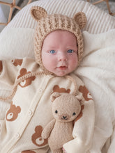 Load image into Gallery viewer, Knit Brown Bear Romper