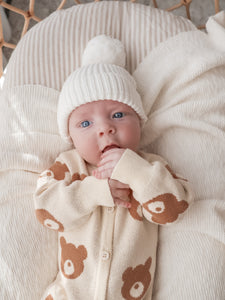 Knit Brown Bear Romper