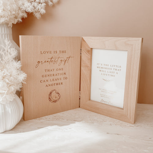 ‘Love is the Greatest Gift' Quote Wooden Photo Frame