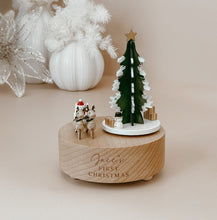 Load image into Gallery viewer, Christmas Heirloom Wooden Musical Carousel