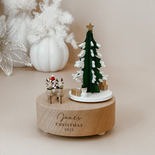 Load image into Gallery viewer, Christmas Heirloom Wooden Musical Carousel