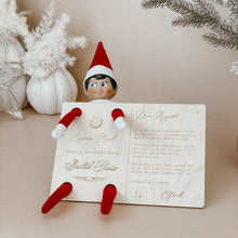 Load image into Gallery viewer, Wooden Elf Arrival Postcard - Personalised