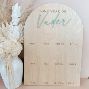 Almost Perfect 'One Year Of' Personalised First Birthday Board