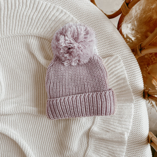 Mini Knit Beanie - Lavender