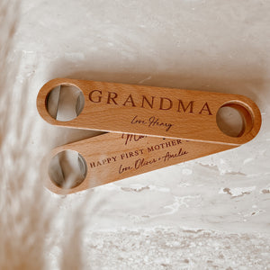 Personalised Wooden Bottle Opener - Mother's Day