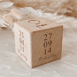 Personalised Wedding Keepsake Cube
