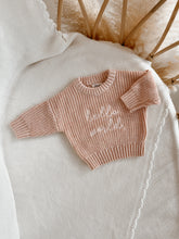 Load image into Gallery viewer, &#39;Hello World&#39; Mini Knit Sweater - Pink Lemonade