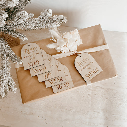 Wooden Mindful Gift Tags (Set of 6) - Personalised