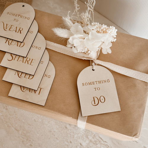 Wooden Mindful Gift Tags (Set of 6) - Non Personalised