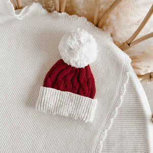 Santa Baby Long Sleeve Knit Bundle - Beanies & Booties (PRE ORDER EST DISPATCH LATE OCT)