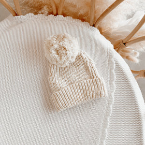 Chunky Knit Beanie - Honey