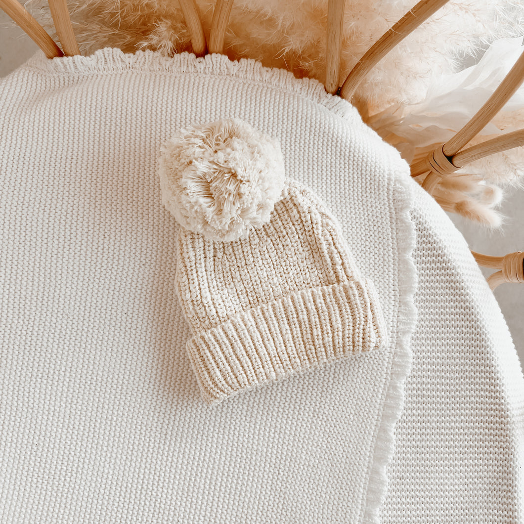 Chunky Knit Beanie - Honey