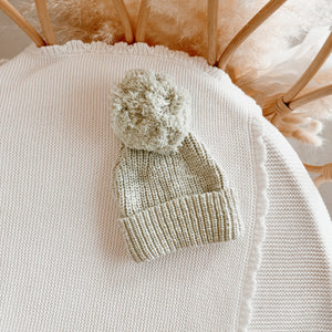 Chunky Knit Beanie - Pear