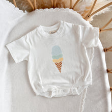 Load image into Gallery viewer, Blue Scoop Ice Cream Slouch Romper