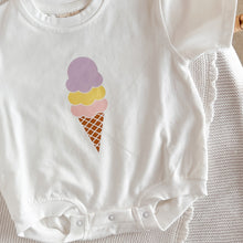 Load image into Gallery viewer, Pink Scoop Ice Cream Slouch Romper